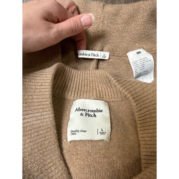 Abercrombie & Fitch Camel Loungewear Crew/Jogger Set Women's Large Cozy - Picture 3 of 12